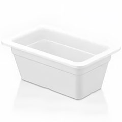 Happy Chef GN 1/4 Gastronorm Container, 6.5 cm, White - Happy Chef