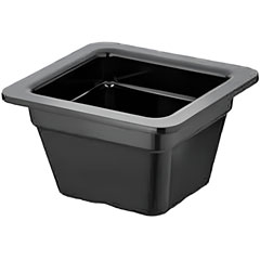 Happy Chef GN 1/6 Gastronorm Container, 10 cm, Black - Happy Chef