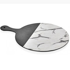Happy Chef Marble Handle Board, 35 cm, Black - Happy Chef