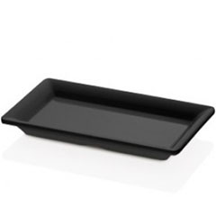 Happy Chef Maya Service Plate, 17x10cm, Black - Happy Chef