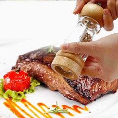 Hazzar Acrylic Wood Salt Pepper Grinder, Ceramic, 16 Cm, Dsaa-160 - 2