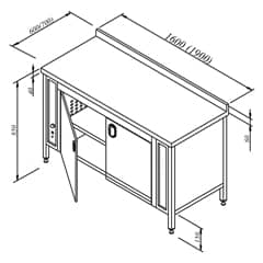 Heat Cabinet with Back Electric 120x60 cm - Öztiryakiler