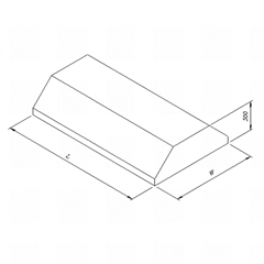 Filterless Middle Type Hood, 400x200 cm - Öztiryakiler