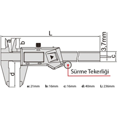 İnsize 1108-150 Dijital Kumpas, 150 mm - 3