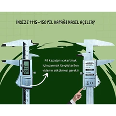 İnsize 1115-150 Su Geçirmez Dijital Kumpas IP67, 0-150 mm - 5