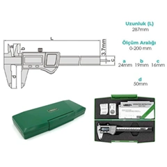 İnsize 1115-200 Su Geçirmez Dijital Kumpas IP67, 0-200 mm - 3