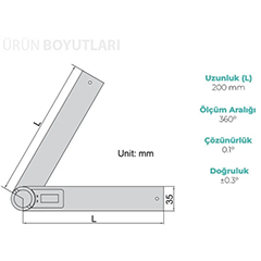 Insize Digital Angle Meter 2176-200 - 3