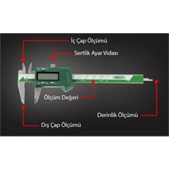 İnsize Dijital Kumpas 1111-100A, Mini Model - 2