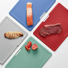 Joseph Joseph Folio Large Chopping Board Set, 4 Pieces, Silver - 2