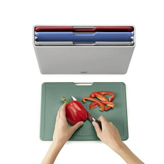 Joseph Joseph Folio Large Chopping Board Set, 4 Pieces, Silver - 3