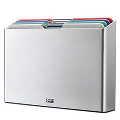 Joseph Joseph Folio Large Chopping Board Set, 4 Pieces, Silver - 1