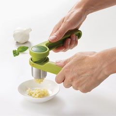 Joseph Joseph Helix Garlic Press, Green - 3