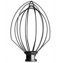 Kitchenaid 5K5A2WW 4,8 L Ağır Hizmet Tipi Stand Mikser ile Uyumlu Paslanmaz Çelik Çırpma Teli, Yerli Üretim - MUTBEX