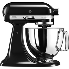 KitchenAid Artisan 4,8 L Stand Mikser, Onyx Black, 5KSM125EOB 