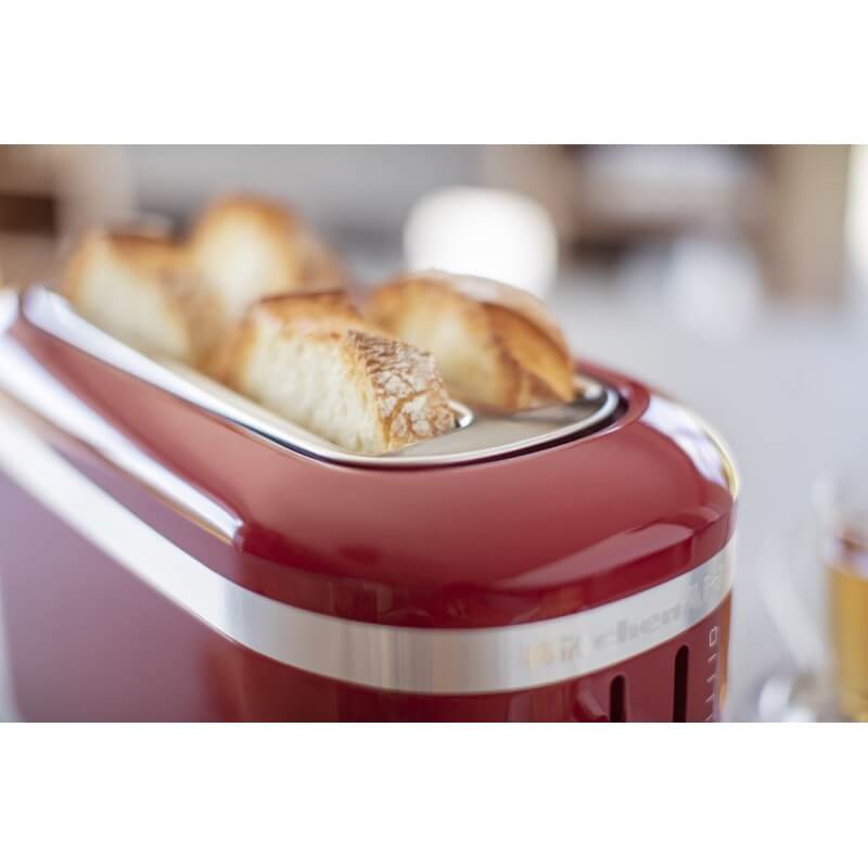 Kitchenaid Design 4 Dilim, Uzun Yuvalı Ekmek Kızartma Makinesi, 5KMT5115, Kırmızı