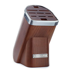 KitchneAid Knife Block Dark Natural Wood - KKFMA01DA - Kitchenaid