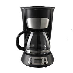 Konchero CM4182-AT Zaman Ayarlı Paslanmaz Çelik Filtreli Potlu 0.75 lt Hazneli 5 Fincan Siyah Filtre Kahve Makinesi - Konchero