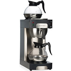 Konchero Twin Paslanmaz Çelik Filtreli Potlu 2x1.8 lt Hazneli 24 Fincan Inox - Siyah Filtre Kahve Makinesi - Konchero