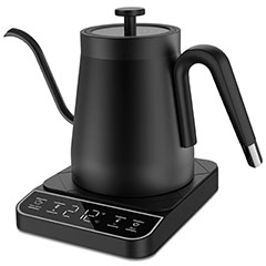 Kumtel HCK-02 Electric Temperature Adjustable Digital Kettle, 0.8 L, Black, 1350 W - 1