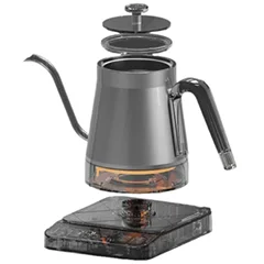 Kumtel HCK-02 Elektrikli Isı Ayarlı Dijital Kettle, 0.8 L, Siyah, 1350 W - 6