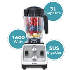 Kumtel HCTB-01 Professional Ice Crushing Bar Blender, 3 Lt, 1600 W - 2