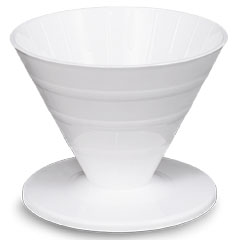 Kumtel V60 Coffee Brewing, Dripper, Plastic, White - Kumtel