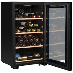 La Sommeliere Service Wine Cabinet, LS36 Black, 36 Bottle Capacity - 4