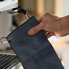 Liber LBR-02 Extra Barista Cloth with Hook Hanger Barista Cleaning Cloth, 10 Pieces, 40x40 cm - Liber (1)