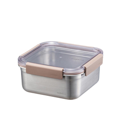LocknLock Paslanmaz Çelik Fırın ve Saklama Kabı, Kare Kilitli 1.3 Lt ml, Kahverengi - 1