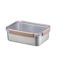 LocknLock Stainless Steel Oven and Storage Container, Rectangular Lockable 2 L, Brown - Lock&Lock