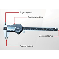 Loyka 5110-200 Dijital Kumpas, 200 mm, IP54 Korumalı - 2