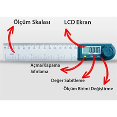 Loyka 5522-200 Dijital Açı Ölçer - 2