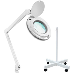 Loyka 6017 Standing and Tabletop Adjustable Light Level Magnifier, 5x - 1