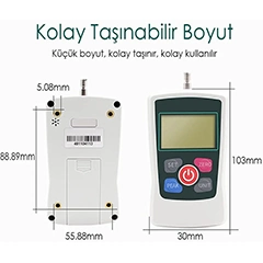 Loyka AMF-20 Dijital İtme Çekme Kuvveti Ölçer, 20 Newton - 6