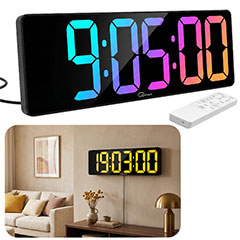 Loyka DİJİ150 RGB Renkli Büyük Ekranlı Dijital Saat, Uzaktan Kumandalı - Loyka