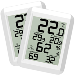 Loyka Elite2 Min Max Temperature Humidity Meter, Pack of 2 - 1