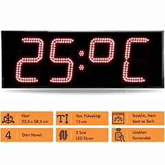 Loyka STN-304 Saat, Nem, Derece, 30 cm Yazı yüksekliği - 2