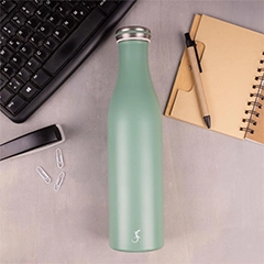 Lurch 240807 Paslanmaz Çelik Termos, Çift Cidarlı, Sızdırmaz, 750 ml, Adaçayı Yeşili - 2
