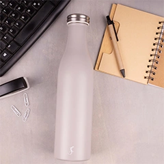 Lurch 240809 Paslanmaz Çelik Termos, Çift Cidarlı, Sızdırmaz, 750 ml, Granit Gri - Lurch (1)