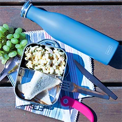 Lurch 240865 Paslanmaz Çelik Termos, Çift Cidarlı, Sızdırmaz, 750 ml, Okyanus Mavisi - Lurch (1)