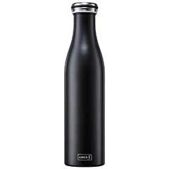 Lurch 240928 Paslanmaz Çelik Termos, Çift Cidarlı, Sızdırmaz, 750 ml, Mat Siyah - 1