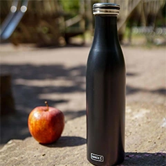 Lurch 240928 Paslanmaz Çelik Termos, Çift Cidarlı, Sızdırmaz, 750 ml, Mat Siyah - 2