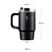 Lurch 270976 Big Cup, Paslanmaz Çelik Termos, Uzatılabilir Pipetli, Çift Cidarlı, Sızdırmaz, 0.8 L, Fil Dişi - 7