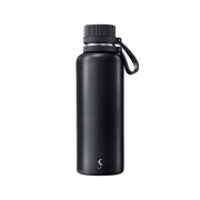 Lurch 270980 OutdoorPaslanmaz Çelik Termos, Çift Cidarlı, Sızdırmaz, 1 L, Mat Siyah - Lurch