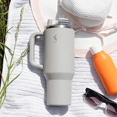 Lurch 40878 Big Cup Paslanmaz Çelik Termos, Çift Cidarlı, Sızdırmaz, Uzatılabilir Piteli, 1,2 Litre, Granit Gri - Lurch (1)