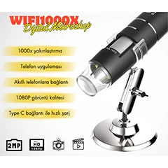 LYK Wifi1000x Kablosuz Akıllı Telefon Mikroskobu, 1000X - 3