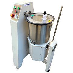 Mateka GPD 300T Gıda Parçalayıcı Cutter, 2 Hız Devirmeli, Trifaze, 20 L - Mateka