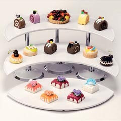 Zicco Display Stand with Melamine Tray, 59x80x21 cm - Zicco