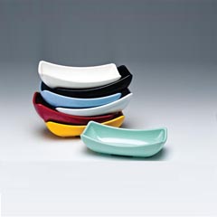 Zicco Mini Melamin Gondol Tabak, 14x6,5x4 cm, Beyaz - Zicco