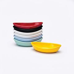 Zicco Mini Melamin Kayık Tabak, 7x15x3,5 cm, Beyaz - Zicco (1)